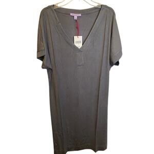 Hale Bob Pajama Sleep Dress Nightgown Gray Size Large Soft Stretchy NWT